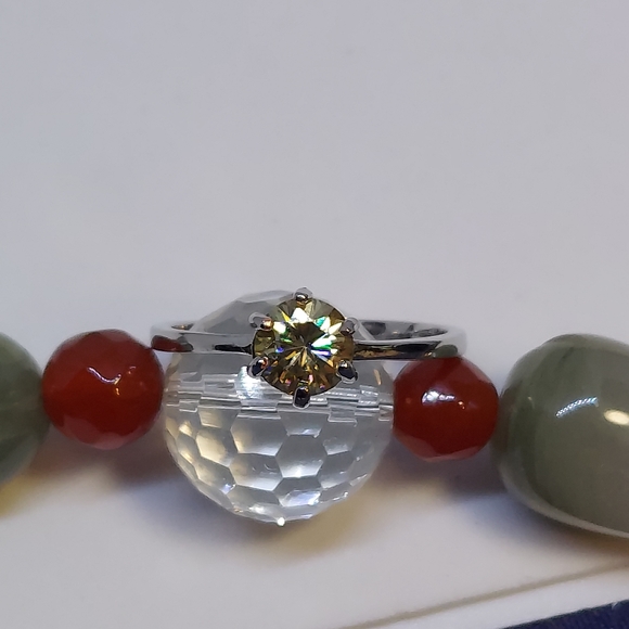 Champagne Moissanite Ring - Picture 2 of 8